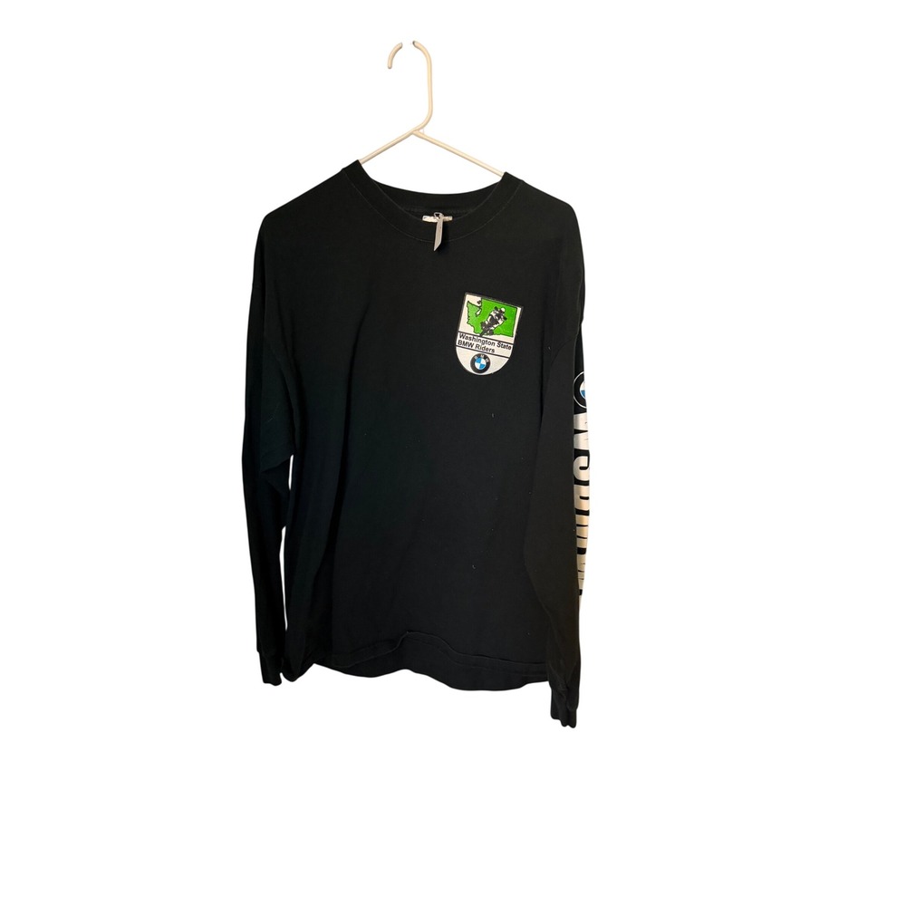 Port & Company Washington State BMW Riders Long Sleeve Graphic T-Shirt Black XL